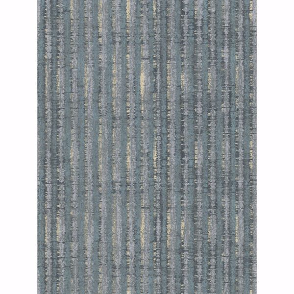 Picture of Annabeth Teal Distressed Stripe Wallpaper