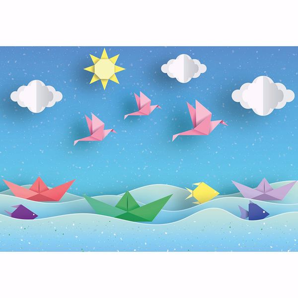 Origami Landscape Non Woven Wall Mural