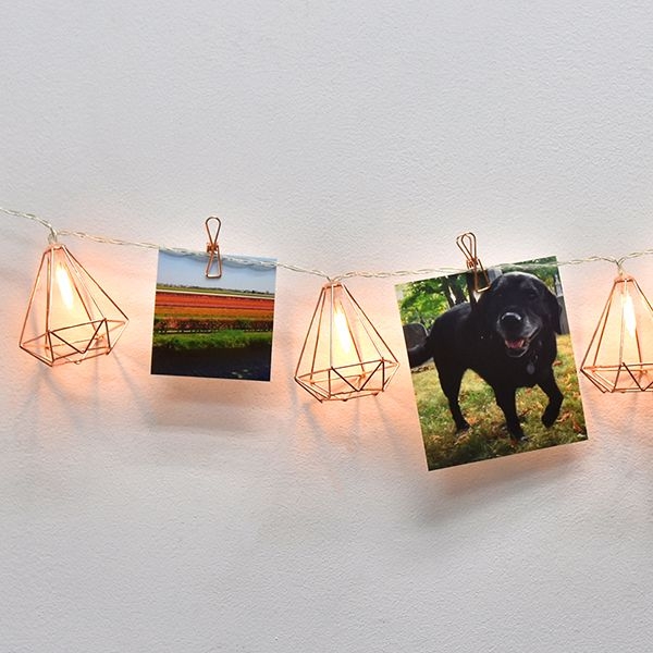 Picture of Rose Gold Diamond String Lights with Clips String Lights