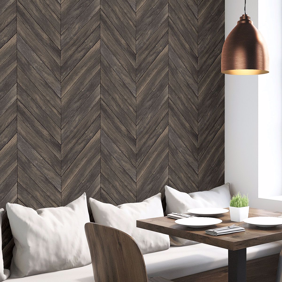 NH3064 - Wildwood Walnut Peel and Stick Wallpaper - by InHome
