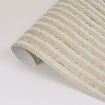 Show details for Annabeth Beige Distressed Stripe Wallpaper