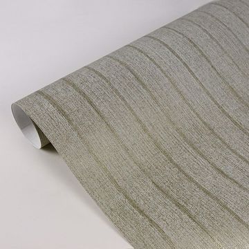 Show details for Ramona Gold Stripe Texture Wallpaper