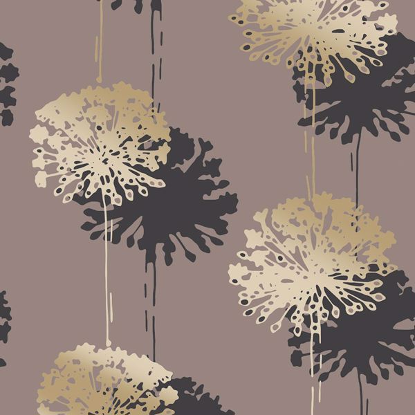 Picture of Hamsun Light Brown Dandelion Wallpaper