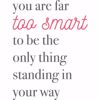 Picture of Far Too Smart Wall Quote Decals