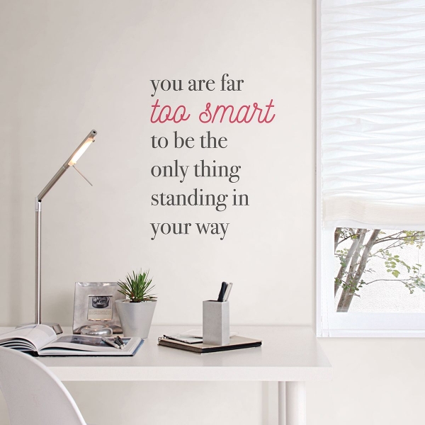 Picture of Far Too Smart Wall Quote Decals