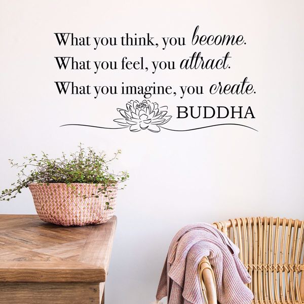 Picture of Become What You Think Wall Quote Decals