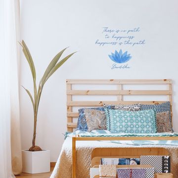 Show details for Happiness Is the Path Wall Quote Decals