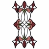 Picture of Red Vineyard Stained Glass Window Decals