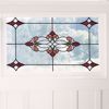 Picture of Red Vineyard Stained Glass Window Decals