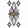 Picture of Blue Meridan Stained Glass Window Decals