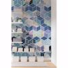 Picture of Blue Geometric Cube Wall Mural