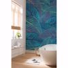 Picture of Neon leaves Wall Mural