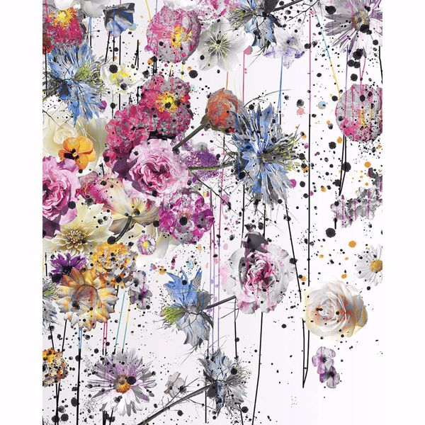 Picture of Painted Flowers Wall Mural