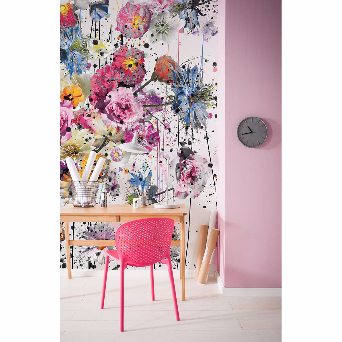 6003A-VD2 - Painted Flowers Wall Mural - by Komar