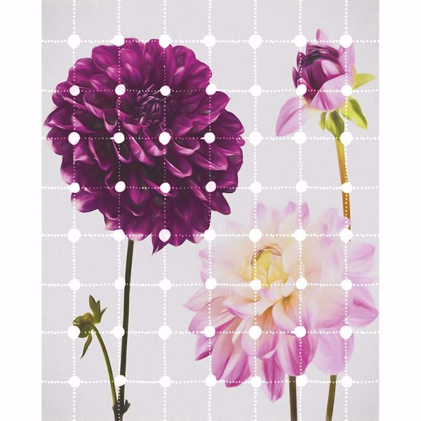 Picture of Flowers & Dots Wall Mural