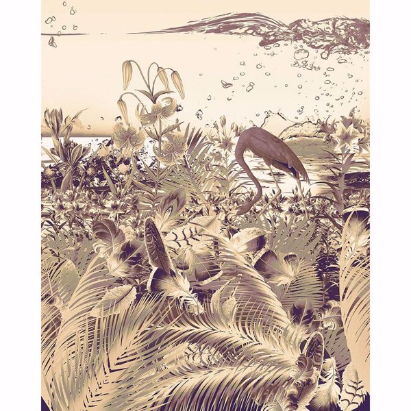 Picture of Beige Jungle Wall Mural