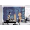 Picture of Stems Blooming Blue Wall Mural