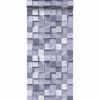 Picture of Tevye Blue Wood Geometric Wallpaper