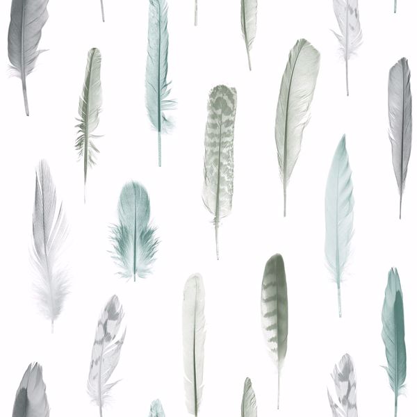 Picture of Nala Multicolor Feathers Wallpaper