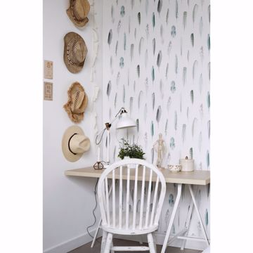 Show details for Nala Multicolor Feathers Wallpaper