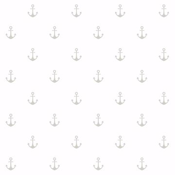 Show details for Morton Grey Anchors Wallpaper