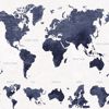Picture of Boq Dark Blue World Map Wallpaper