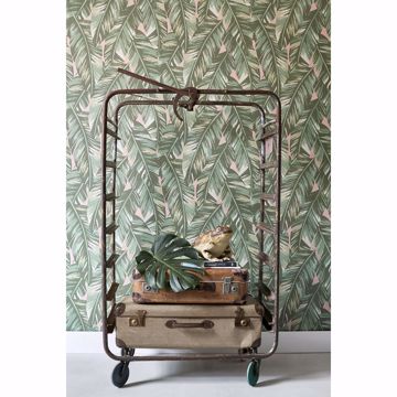 Show details for Dumott Olive Tropical Leaves Wallpaper