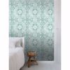 Picture of Desmond Turquoise Distressed Medallion Wallpaper