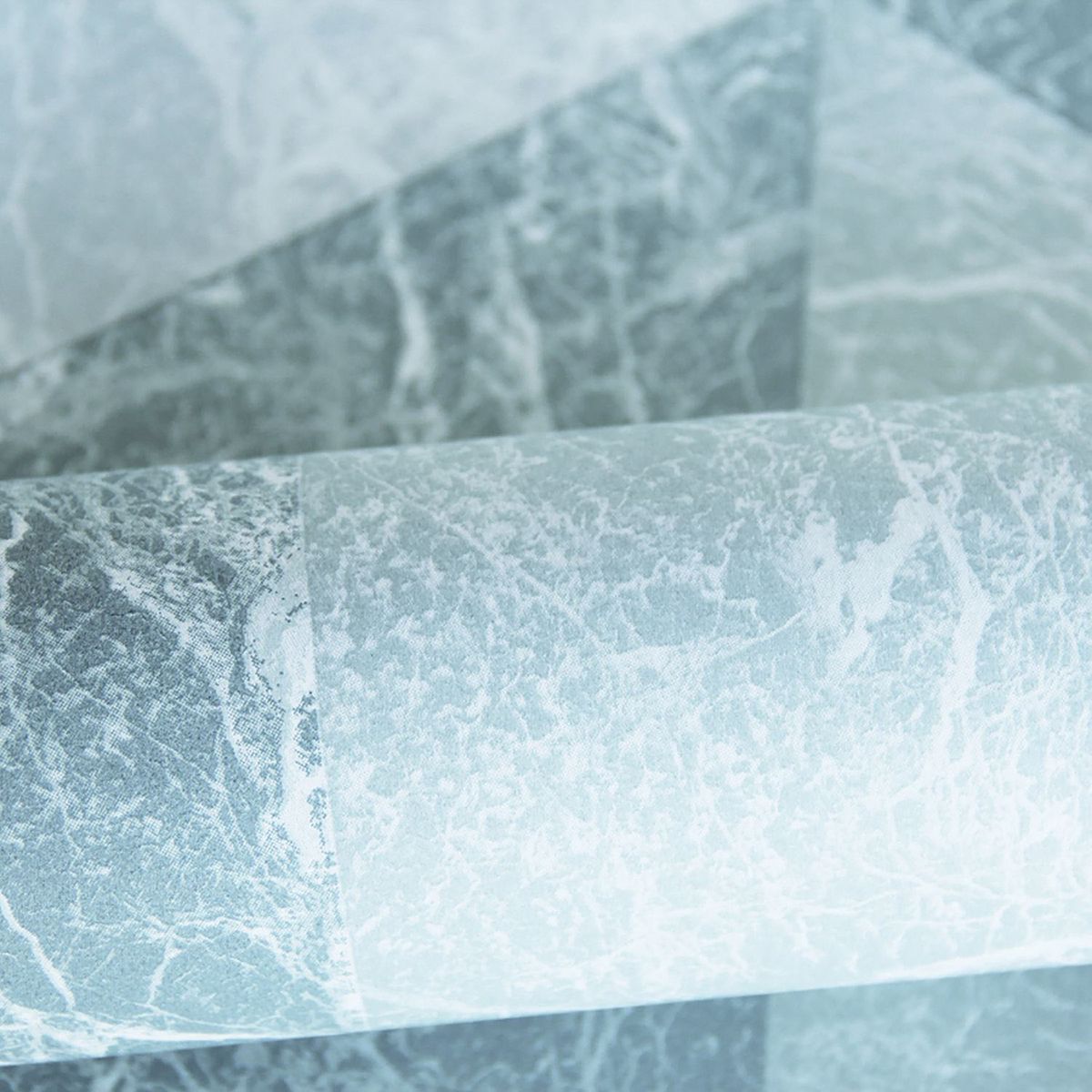 DD347320 - Rizzo Light Blue Geometric Stone Wallpaper - by Origin