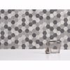Picture of Margaret Charcoal Marble Hexagon Wallpaper