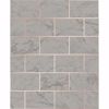 Picture of Mirren Grey Marble Subway Tile Wallpaper