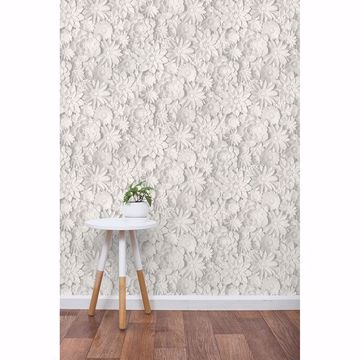 Show details for Dacre White Floral Wallpaper
