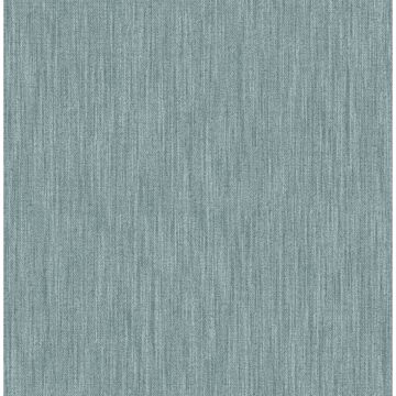 Picture of Chiniile Teal Faux Linen Wallpaper