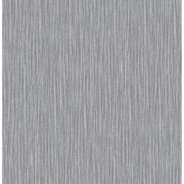 Picture of Raffia Charcoal Faux Grasscloth Wallpaper