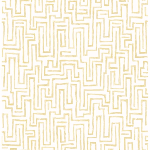 Picture of Ramble Mustard Geometric Wallpaper