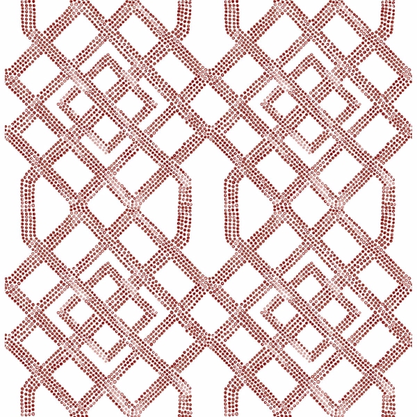 Picture of Traverse Red Trellis Wallpaper