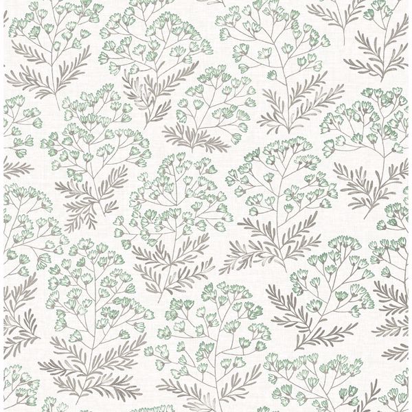 Picture of Floret Green Flora Wallpaper