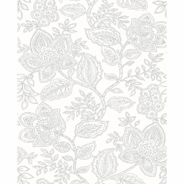 Picture of Larkin Grey Floral Wallpaper