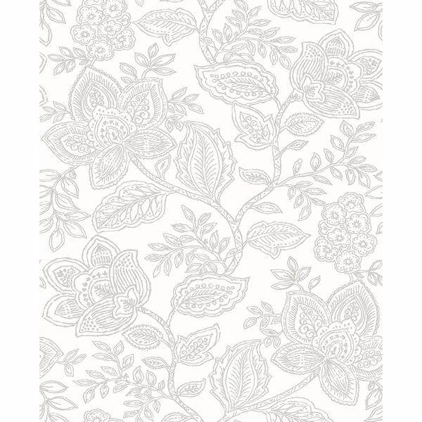 Picture of Larkin Grey Floral Wallpaper