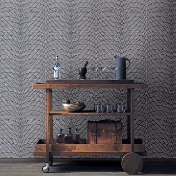 Show details for Aperion Dark Brown Chevron Wallpaper