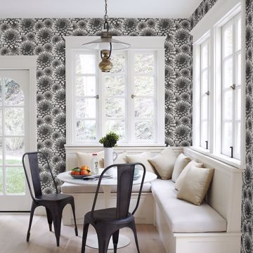Show details for Umbra Charcoal Floral Wallpaper