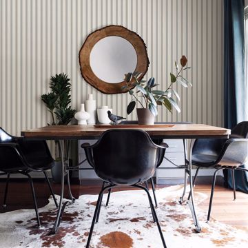 Show details for Symphony Light Blue Stripe Wallpaper