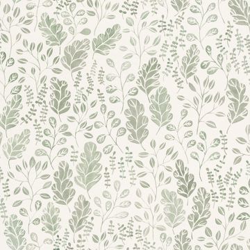 Picture of Isha Green Leaf Wallpaper
