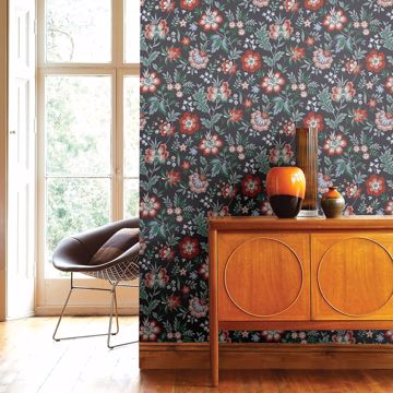Show details for Athena Multicolor Floral Wallpaper