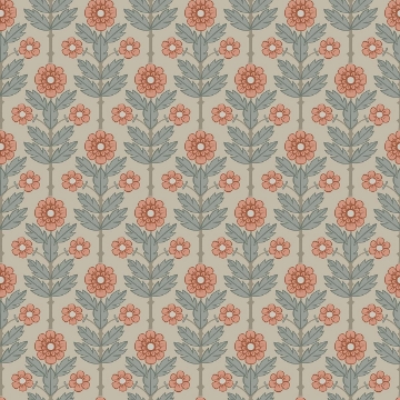Picture of Aya Beige Floral Wallpaper
