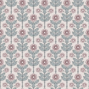 Picture of Aya Eggshell Floral Wallpaper