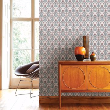 Show details for Aya Eggshell Floral Wallpaper