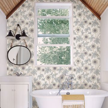 Show details for Leilani White Floral Wallpaper