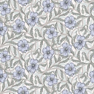 Picture of Imogen Light Blue Floral Wallpaper