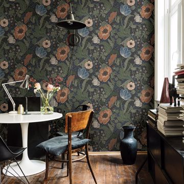 Show details for Anemone Multicolor Floral Wallpaper